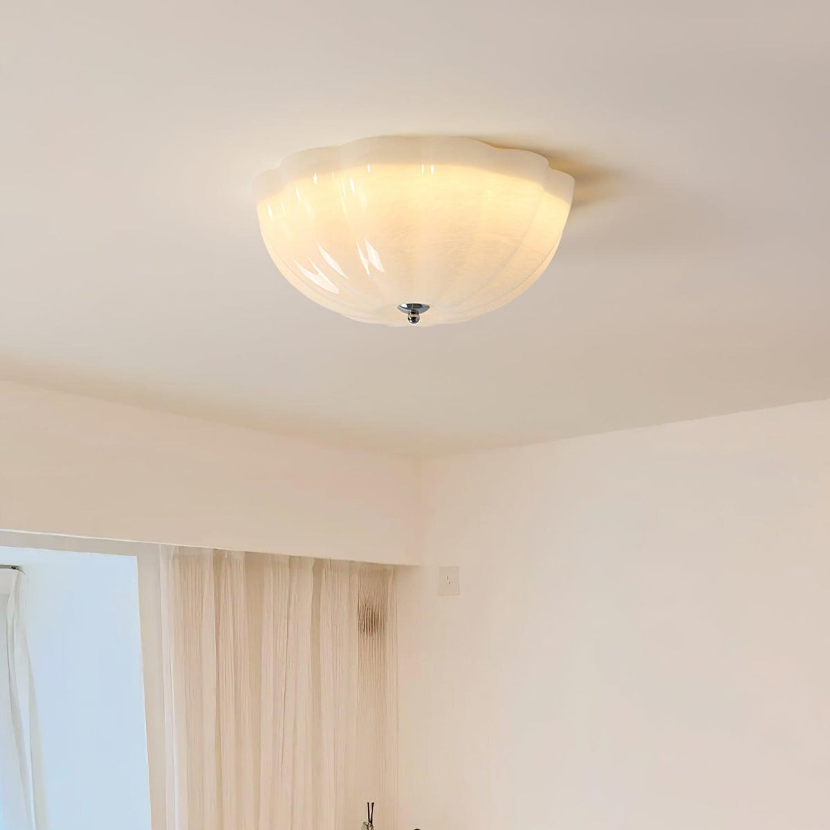 Etta lámpara de techo vidrio Jelly Opalescente para dormitorio