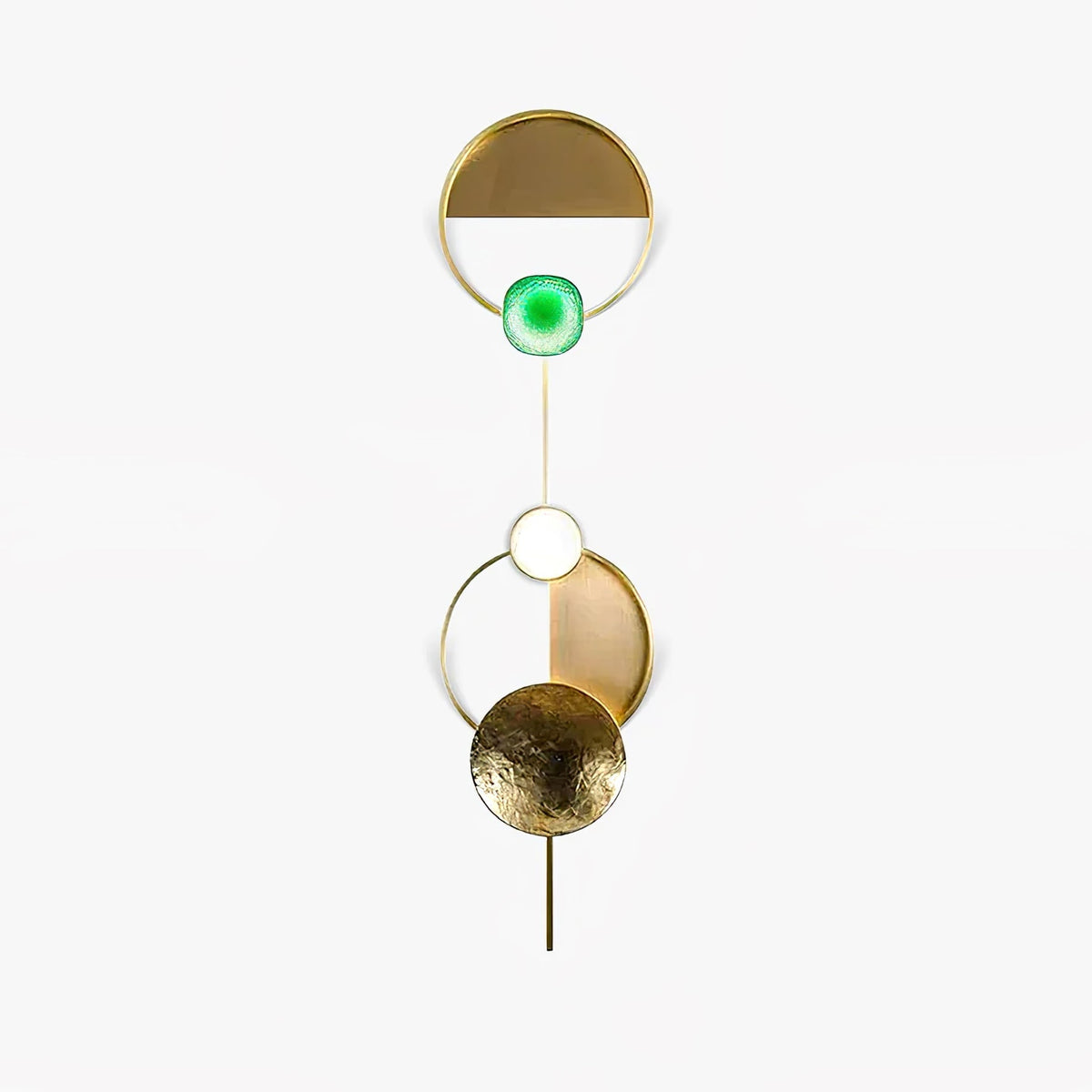Elynis aplique de pared moderno en latón y vidrio