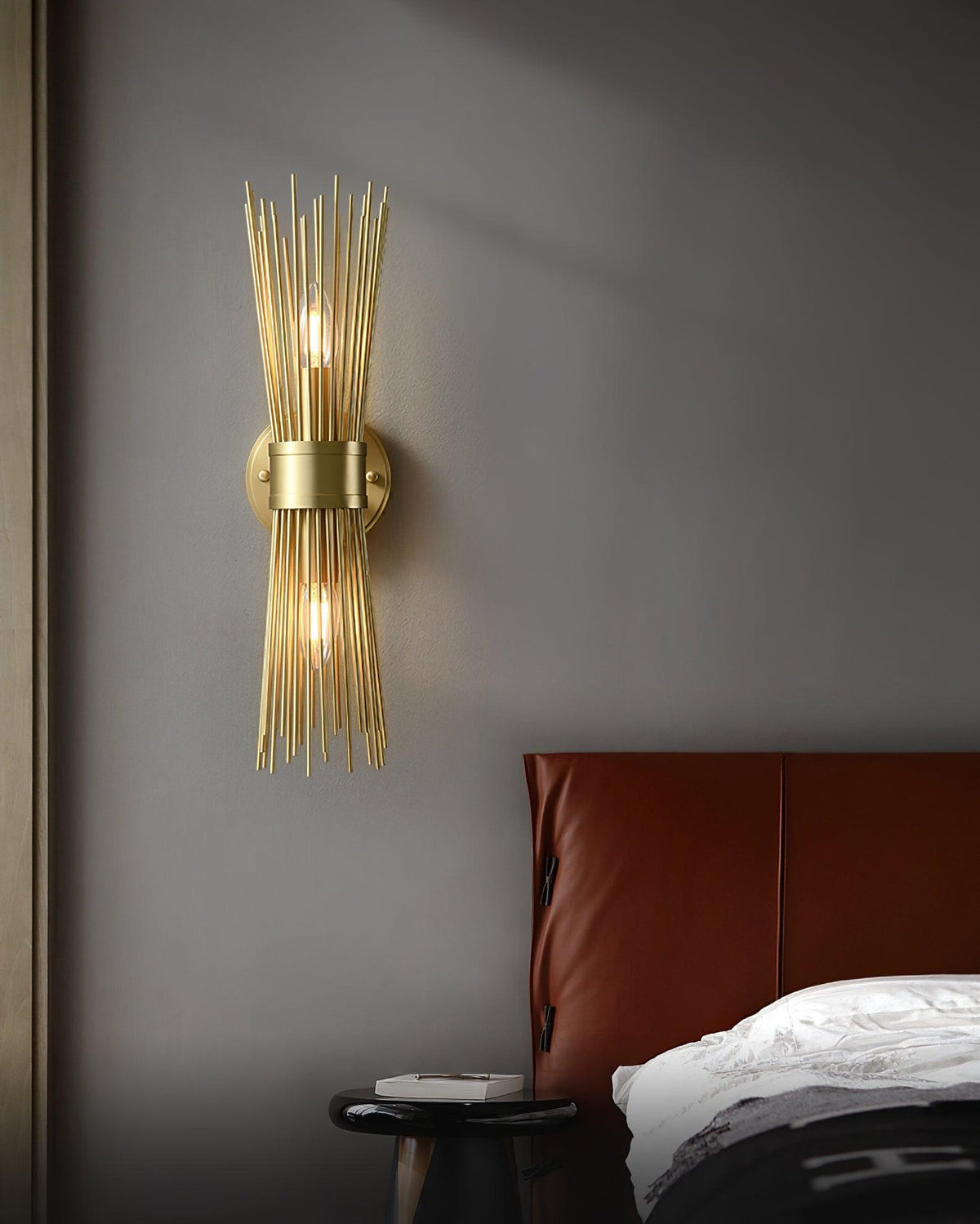 Thresher aplique de pared Postmodern de lujo Candle en latón