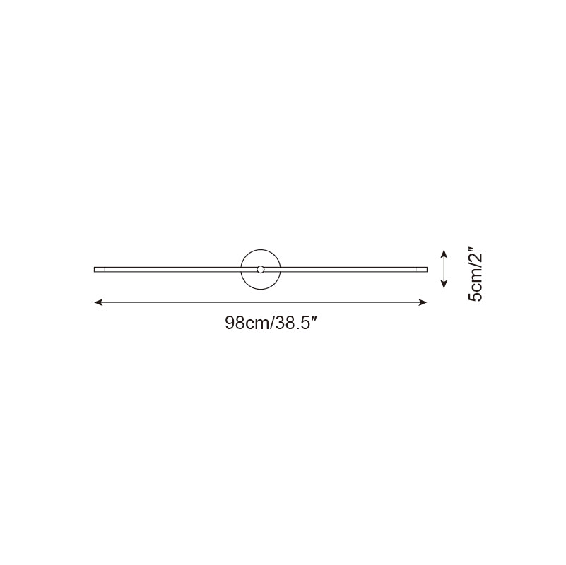 Lámpara de Pared Minimalista de Varilla Lineal con Doble Extremo, Toque Moderno