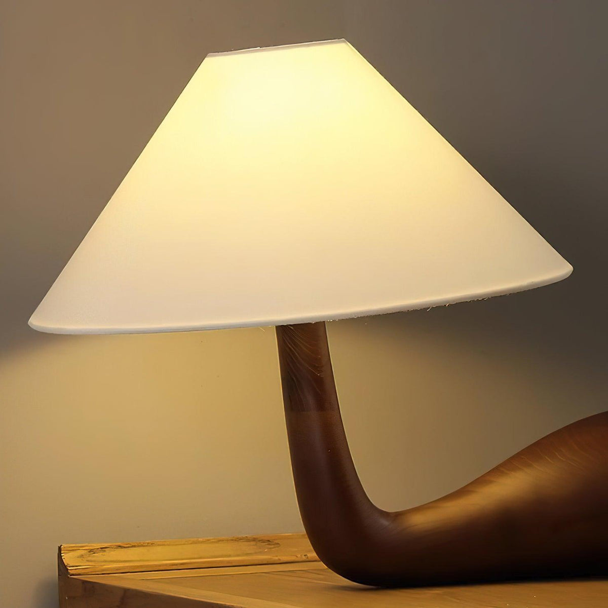 Solisise lámpara de mesa artística de madera