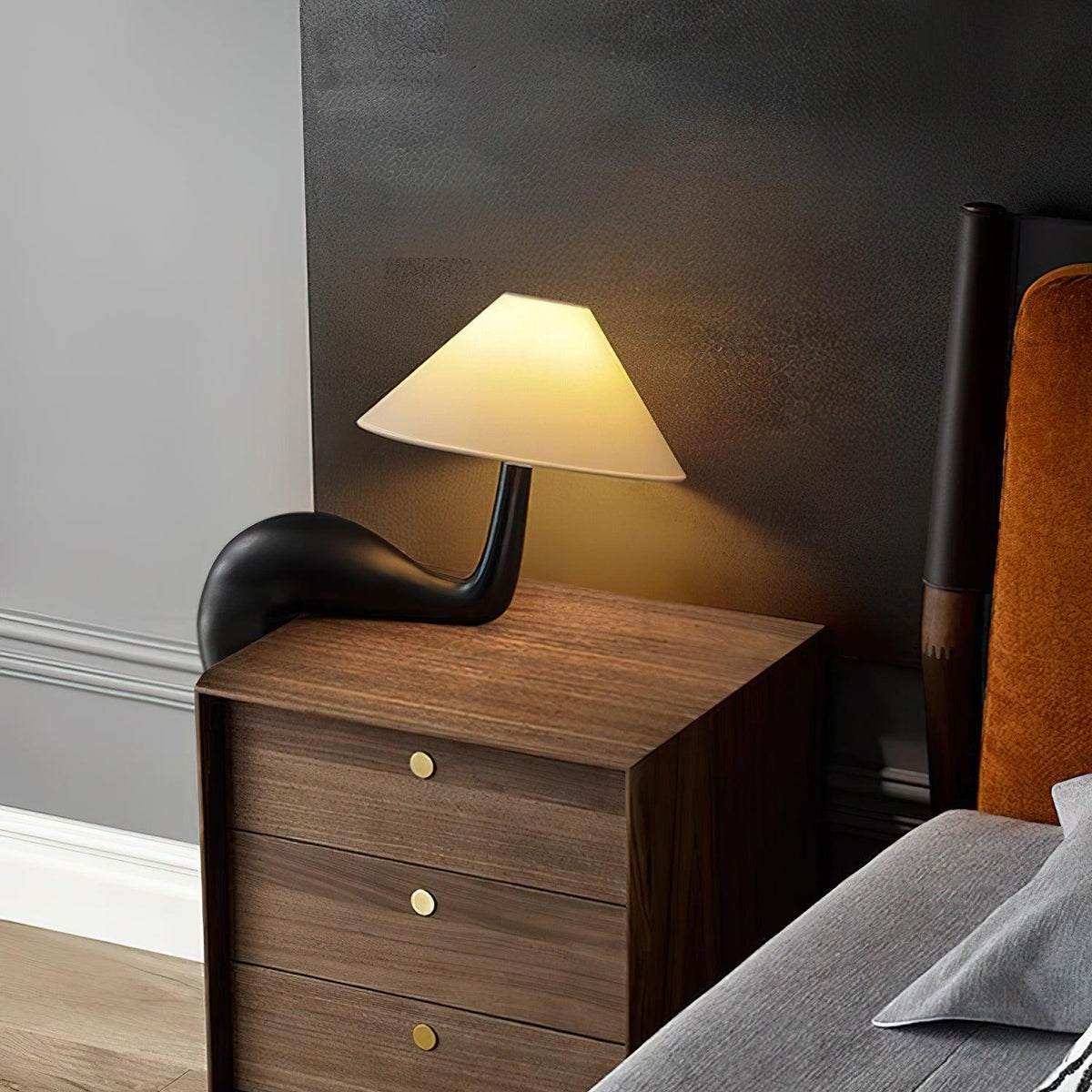 Solisise lámpara de mesa artística de madera
