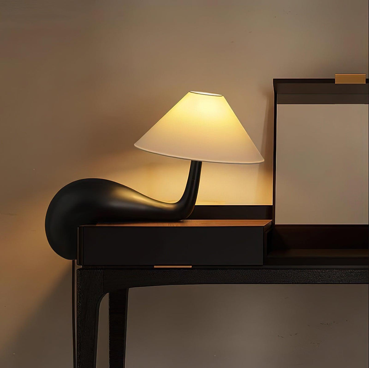 Solisise lámpara de mesa artística de madera