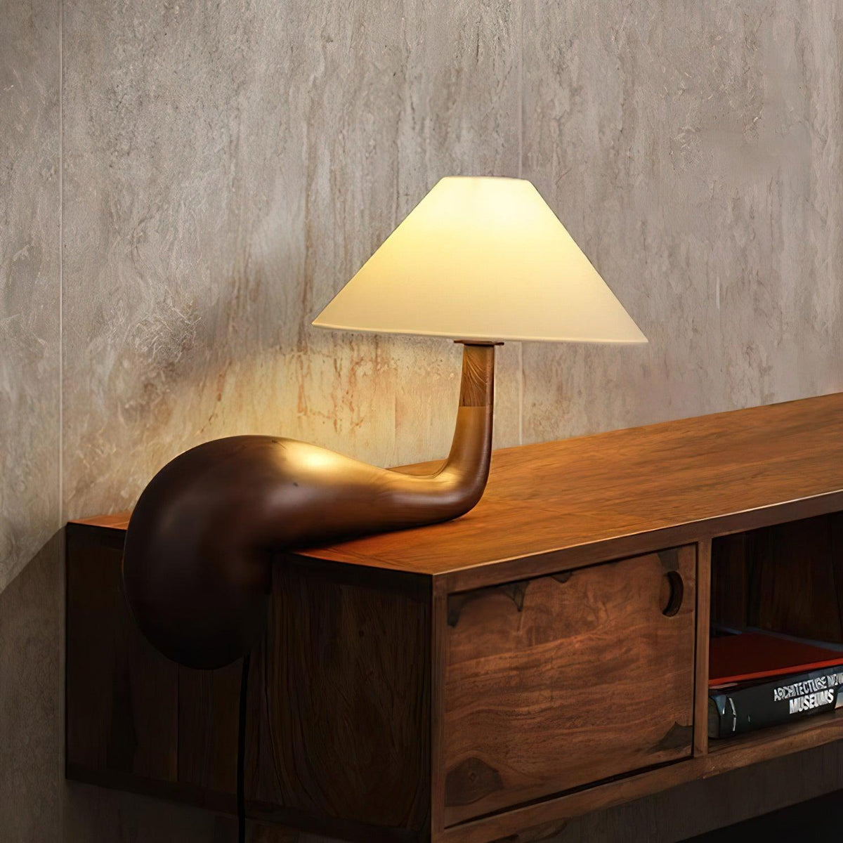 Solisise lámpara de mesa artística de madera