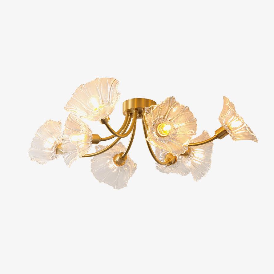 Celoreria lámpara de techo vidrio pétalo Chic Elegante