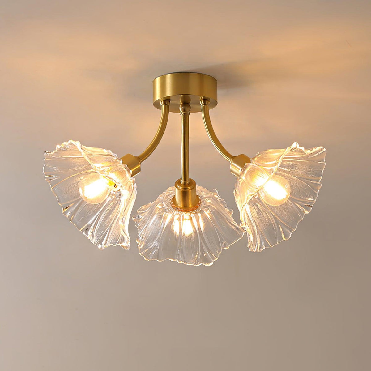 Celoreria lámpara de techo vidrio pétalo Chic Elegante