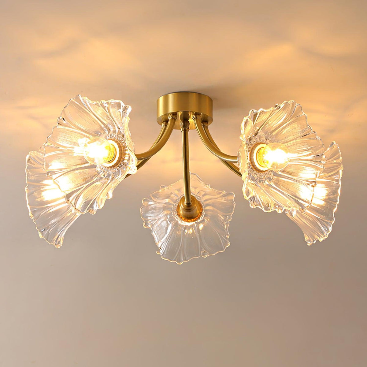 Celoreria lámpara de techo vidrio pétalo Chic Elegante