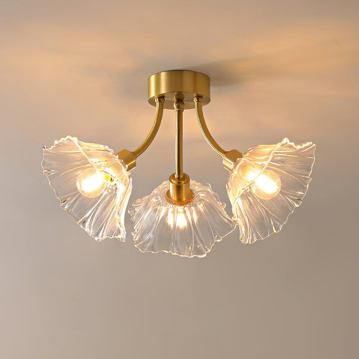 Celoreria lámpara de techo vidrio pétalo Chic Elegante