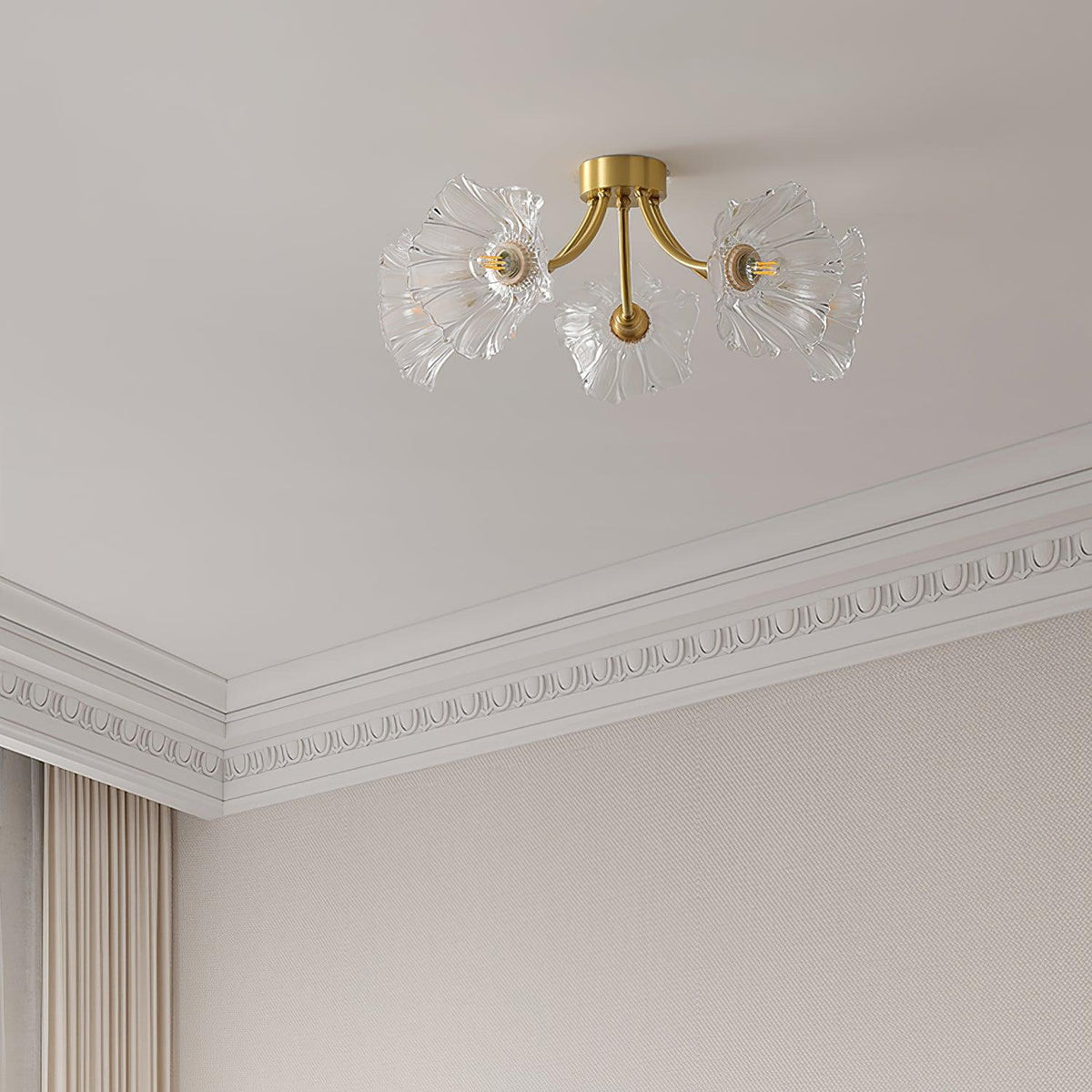 Celoreria lámpara de techo vidrio pétalo Chic Elegante
