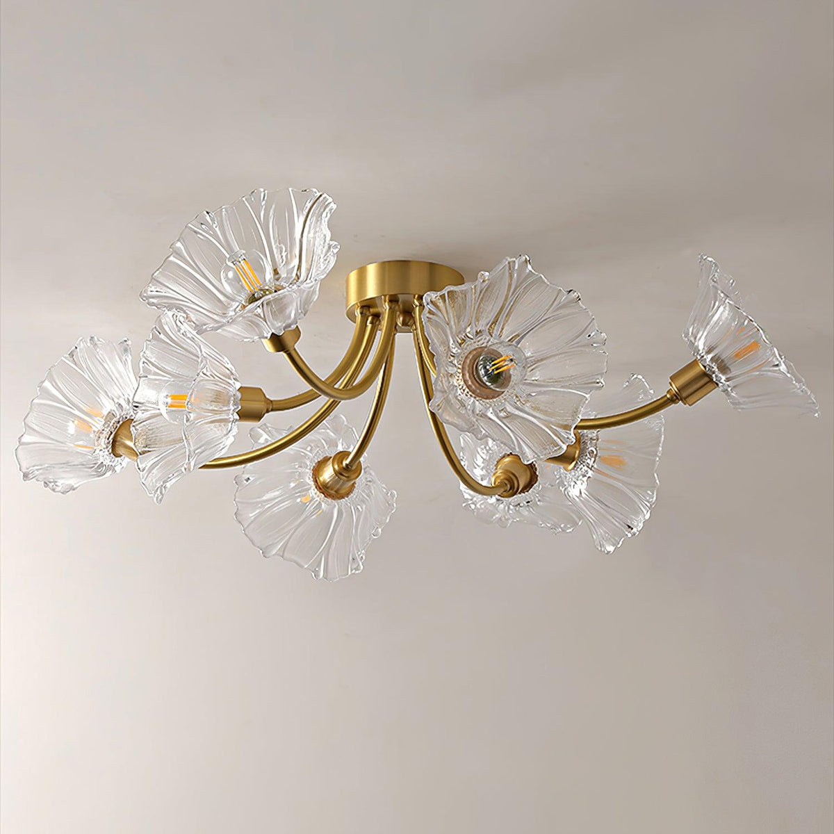 Celoreria lámpara de techo vidrio pétalo Chic Elegante