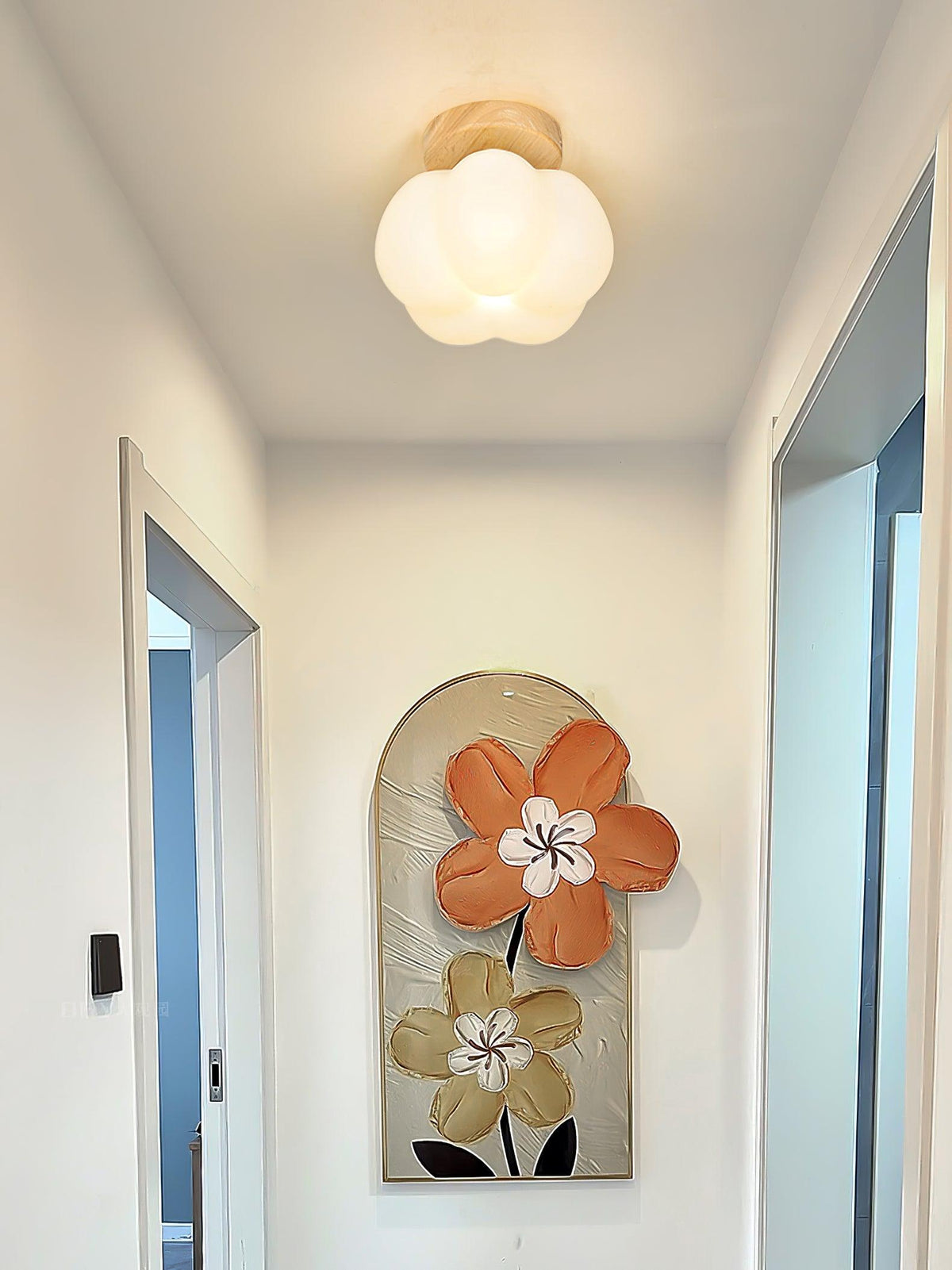 Vontes lámpara de techo nórdica pequeña con forma de flor artística