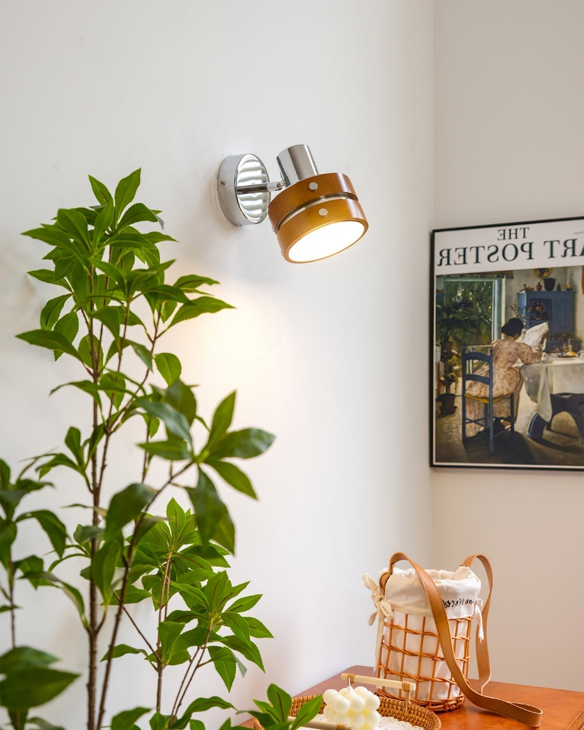 Zanorir Aplique de pared Nogal Premium Nórdico Arte