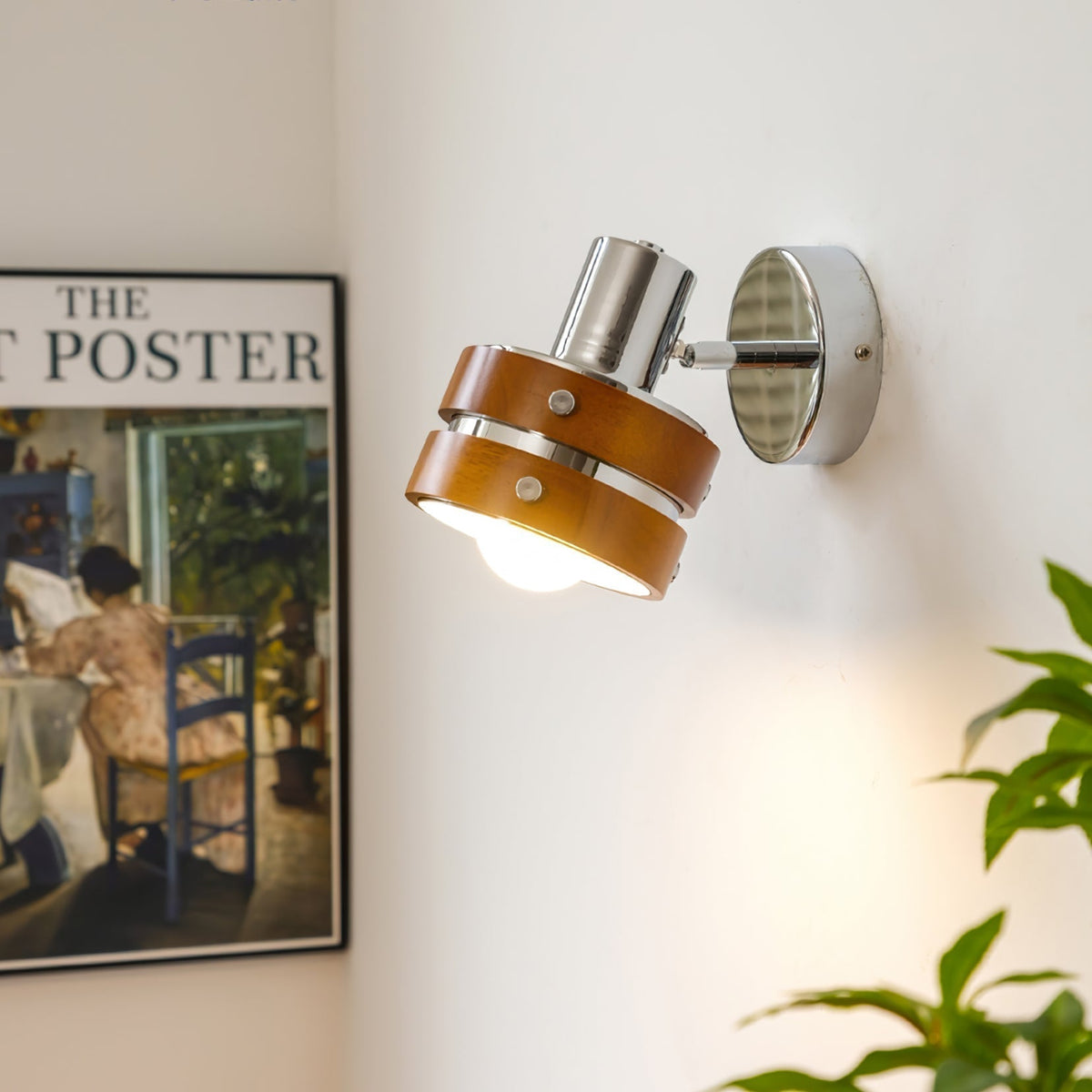 Zanorir Aplique de pared Nogal Premium Nórdico Arte