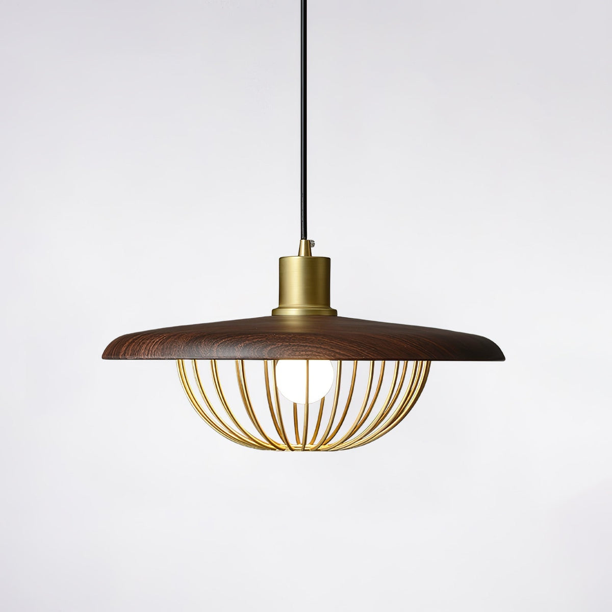 Rinoira lámpara colgante de madera estilo retro vintage