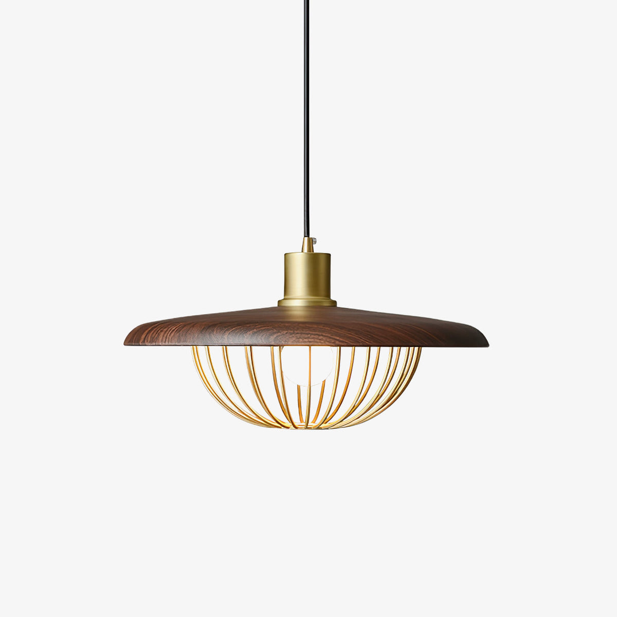 Rinoira lámpara colgante de madera estilo retro vintage