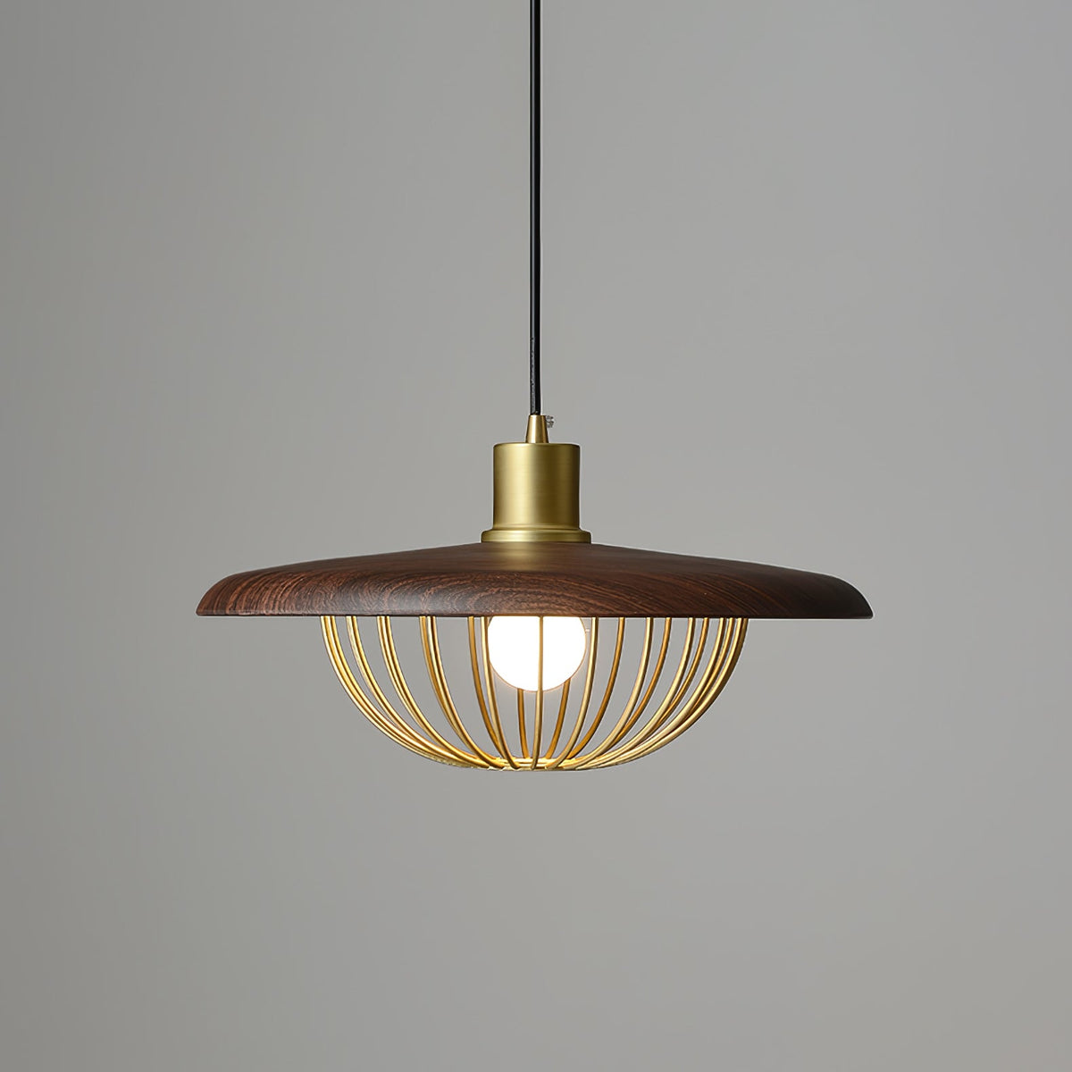 Rinoira lámpara colgante de madera estilo retro vintage