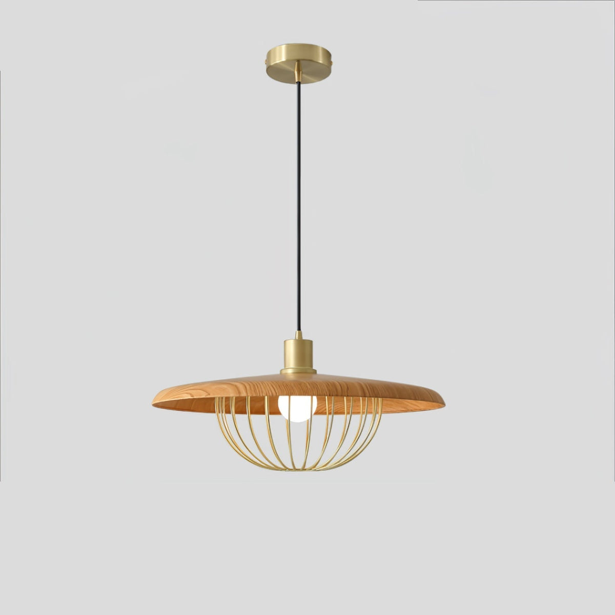 Rinoira lámpara colgante de madera estilo retro vintage