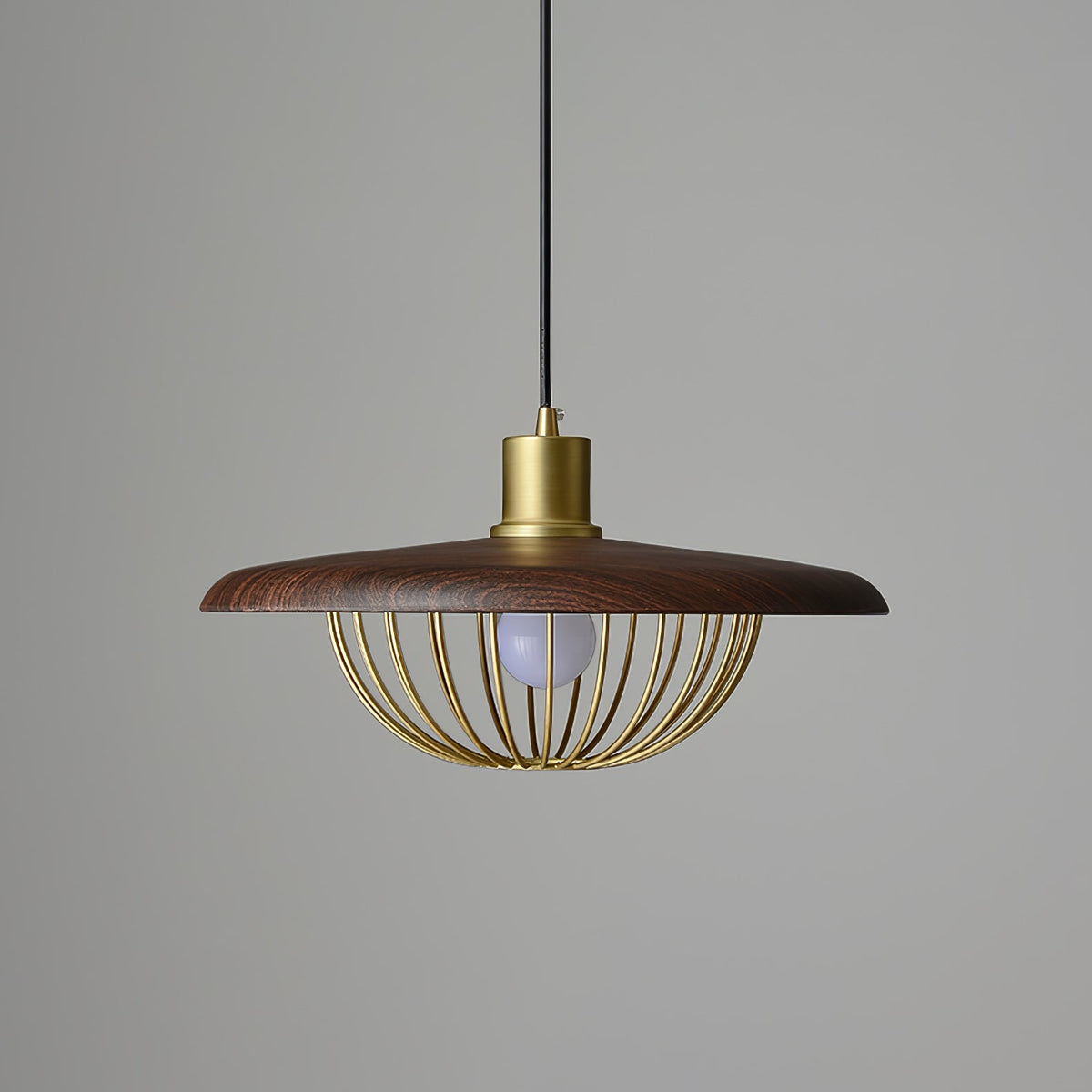 Rinoira lámpara colgante de madera estilo retro vintage