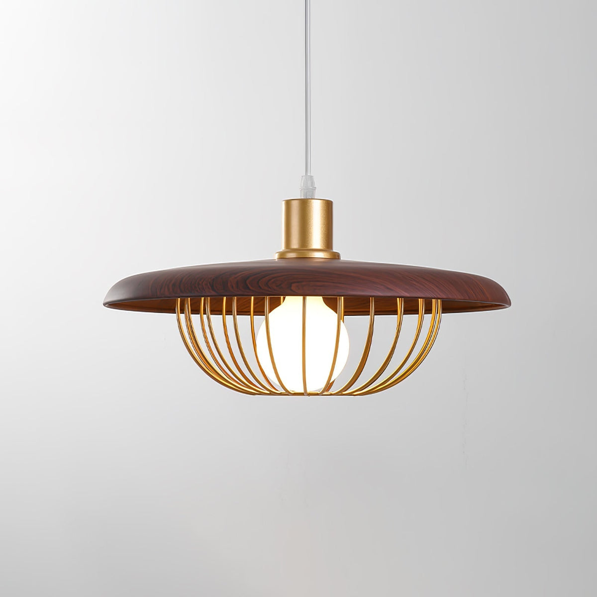 Rinoira lámpara colgante de madera estilo retro vintage