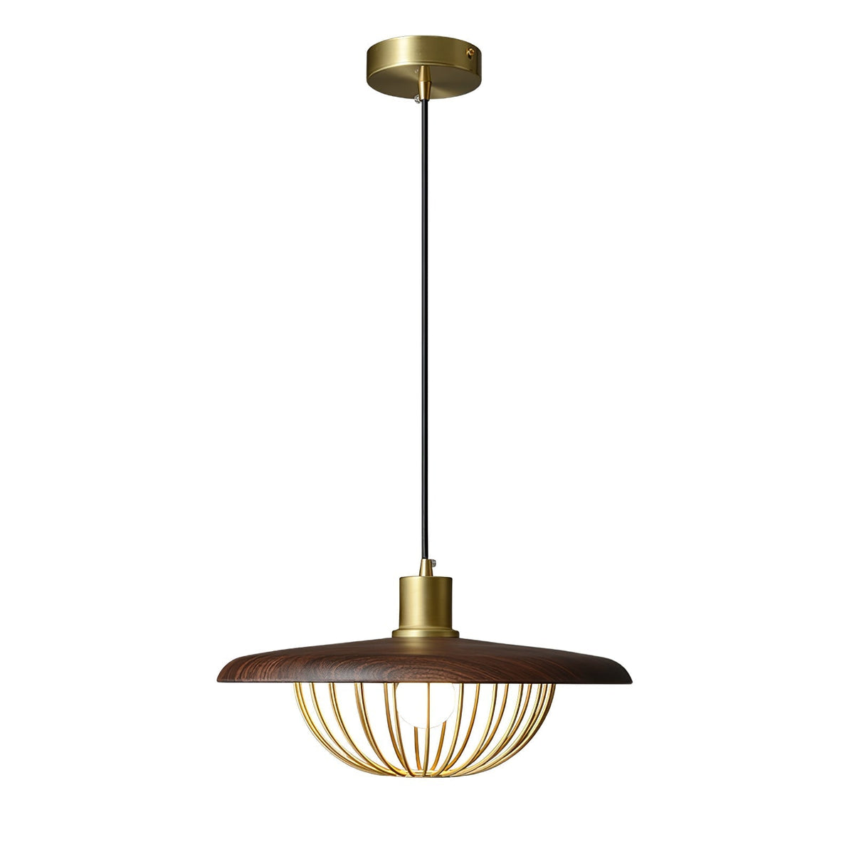 Rinoira lámpara colgante de madera estilo retro vintage