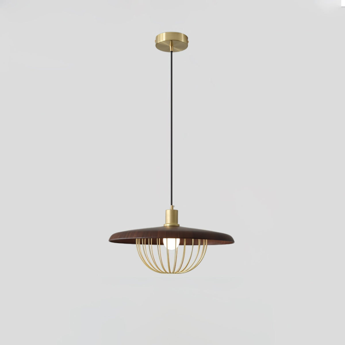 Rinoira lámpara colgante de madera estilo retro vintage