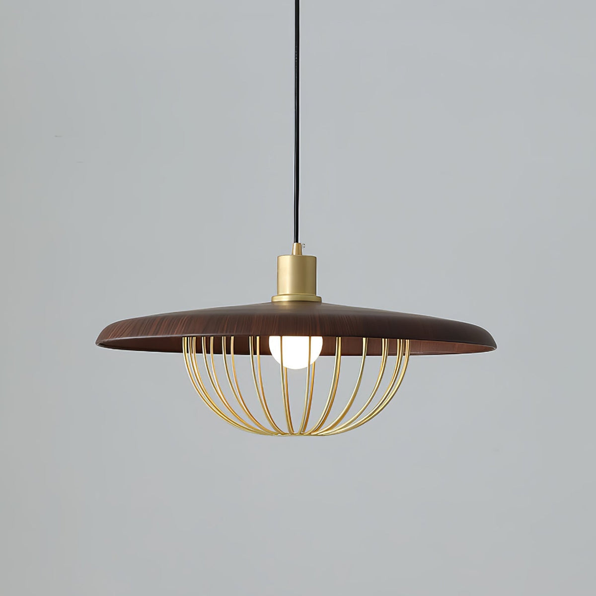 Rinoira lámpara colgante de madera estilo retro vintage