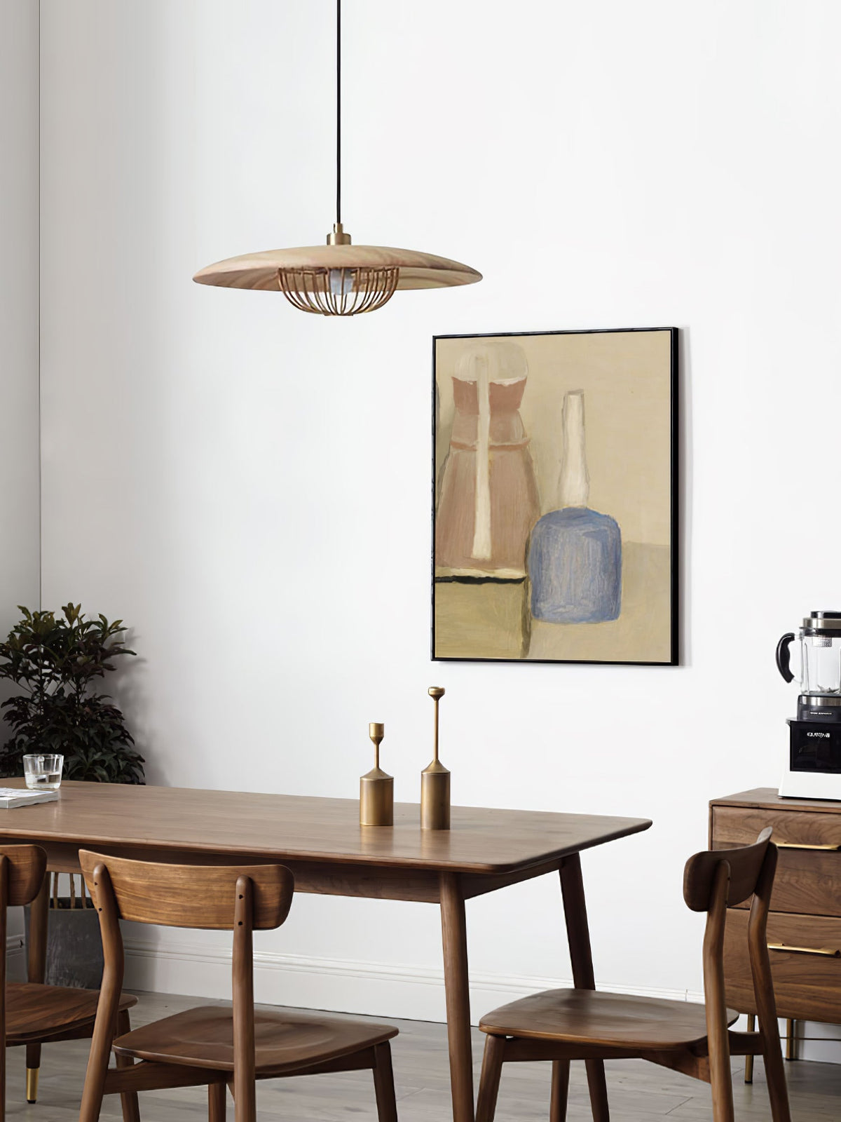 Rinoira lámpara colgante de madera estilo retro vintage
