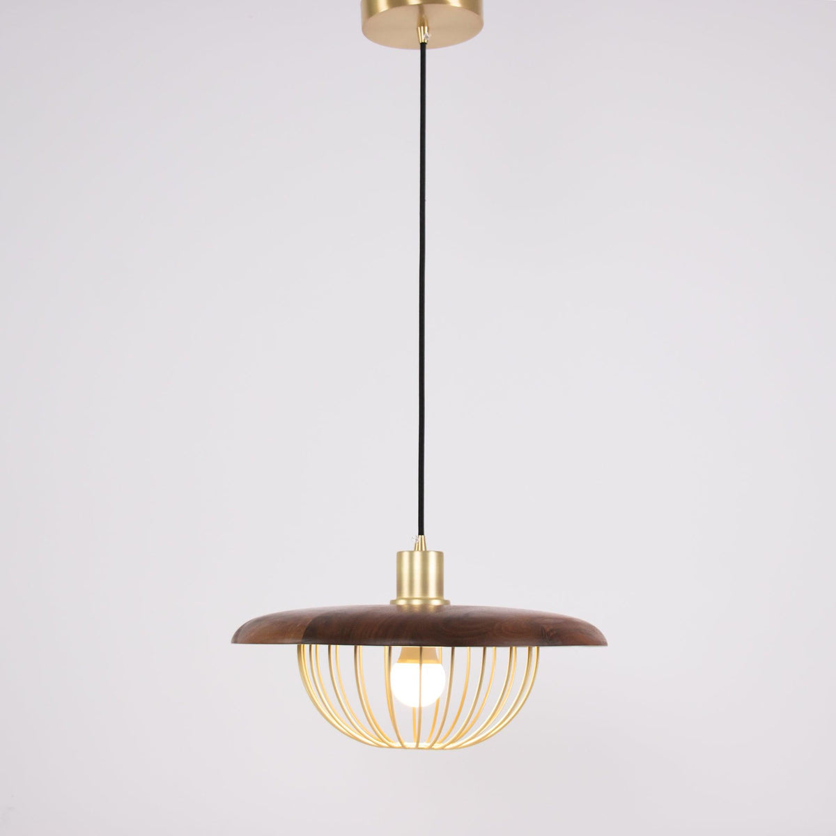 Rinoira lámpara colgante de madera estilo retro vintage