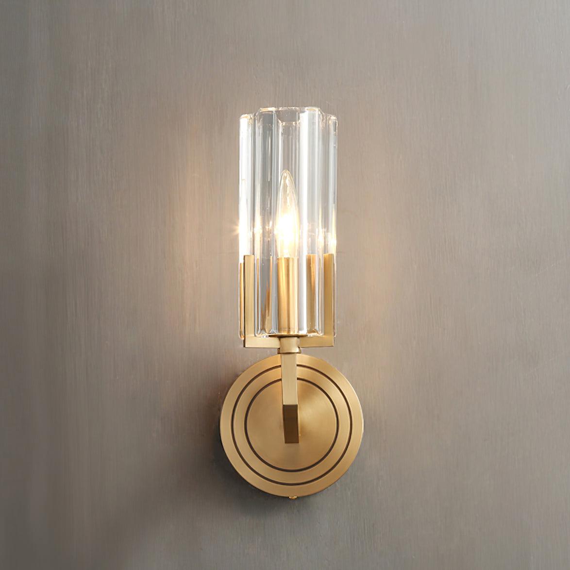 Coen aplique de pared Premium Elegancia en latón con vidrio