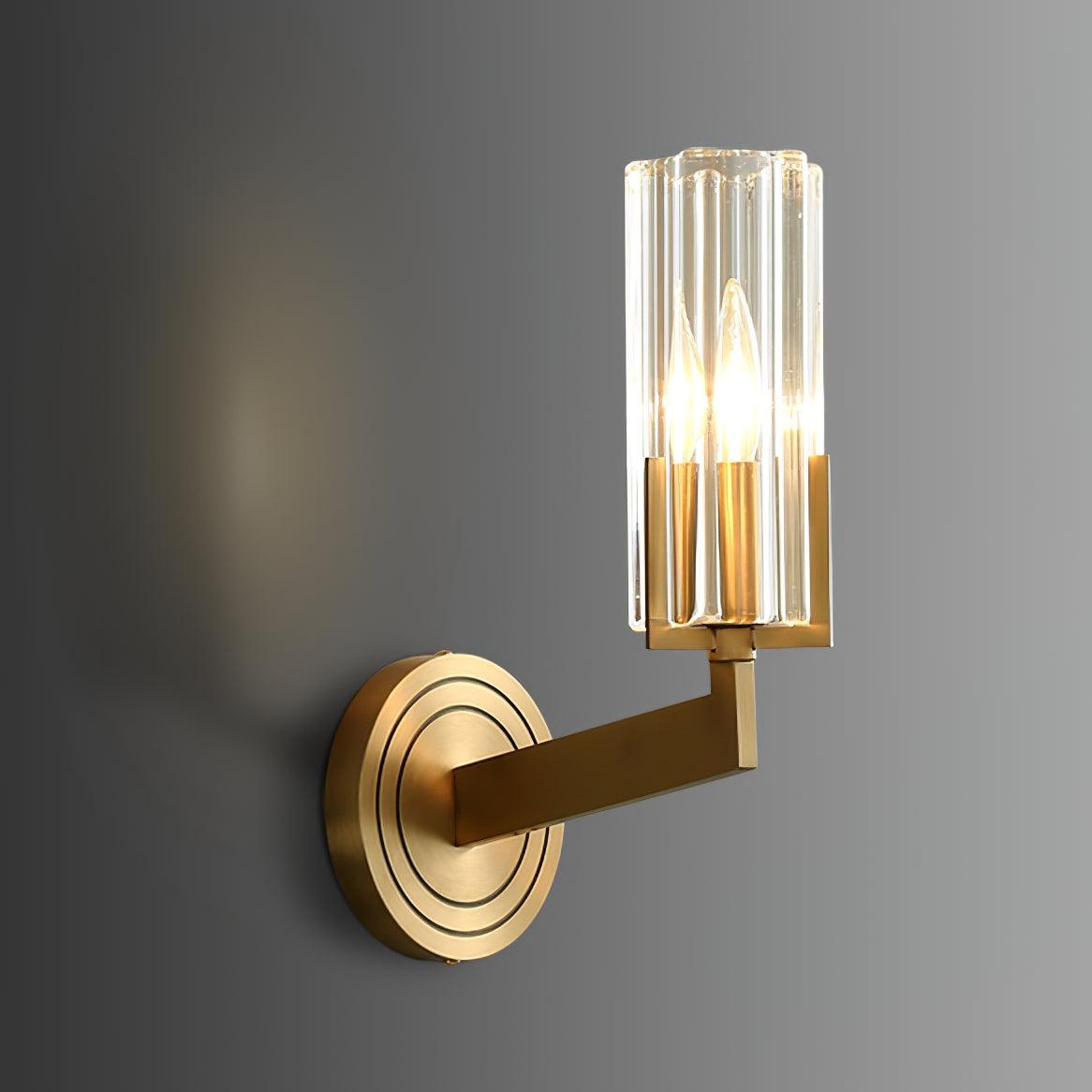 Coen aplique de pared Premium Elegancia en latón con vidrio