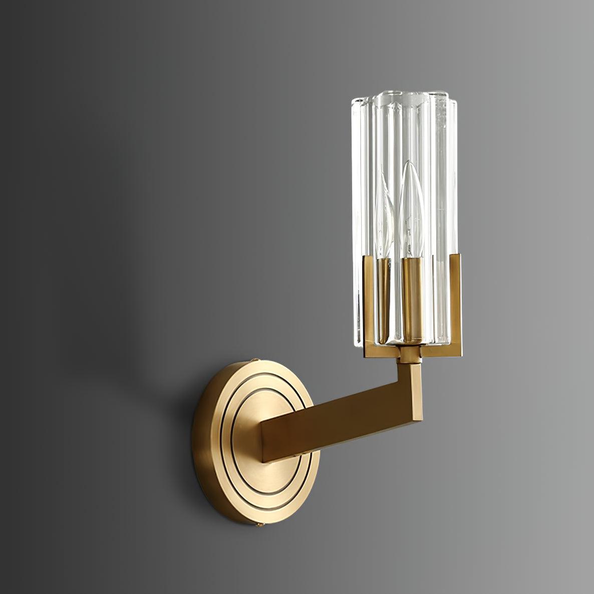 Coen aplique de pared Premium Elegancia en latón con vidrio
