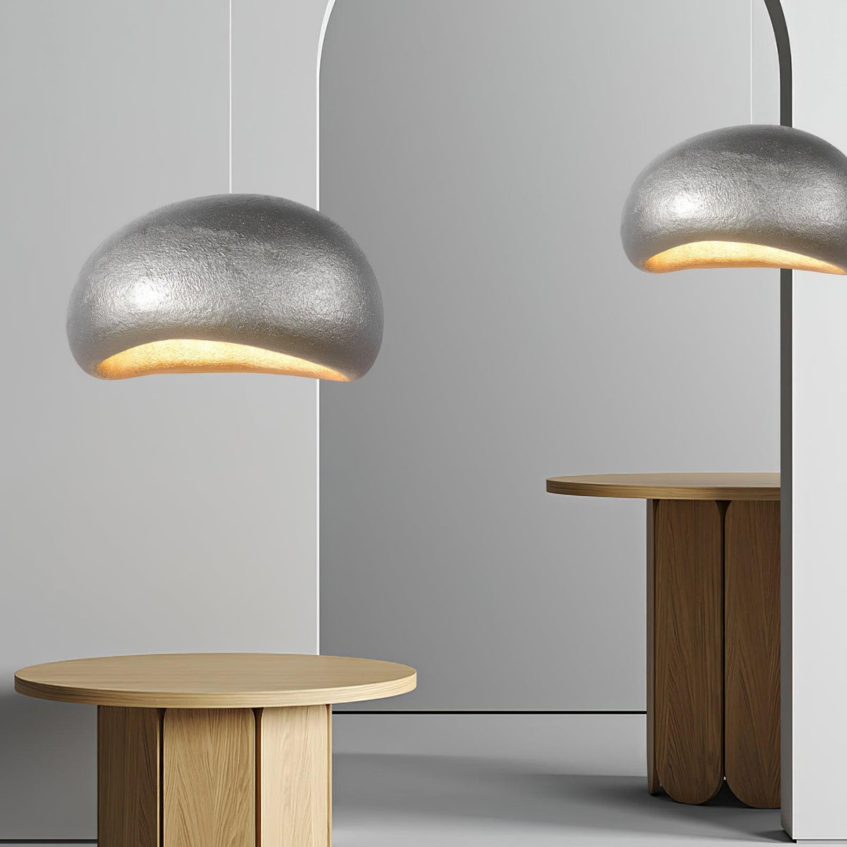Lámpara colgante Pebble Inspired Organic Form Soft resplandor moderna artística