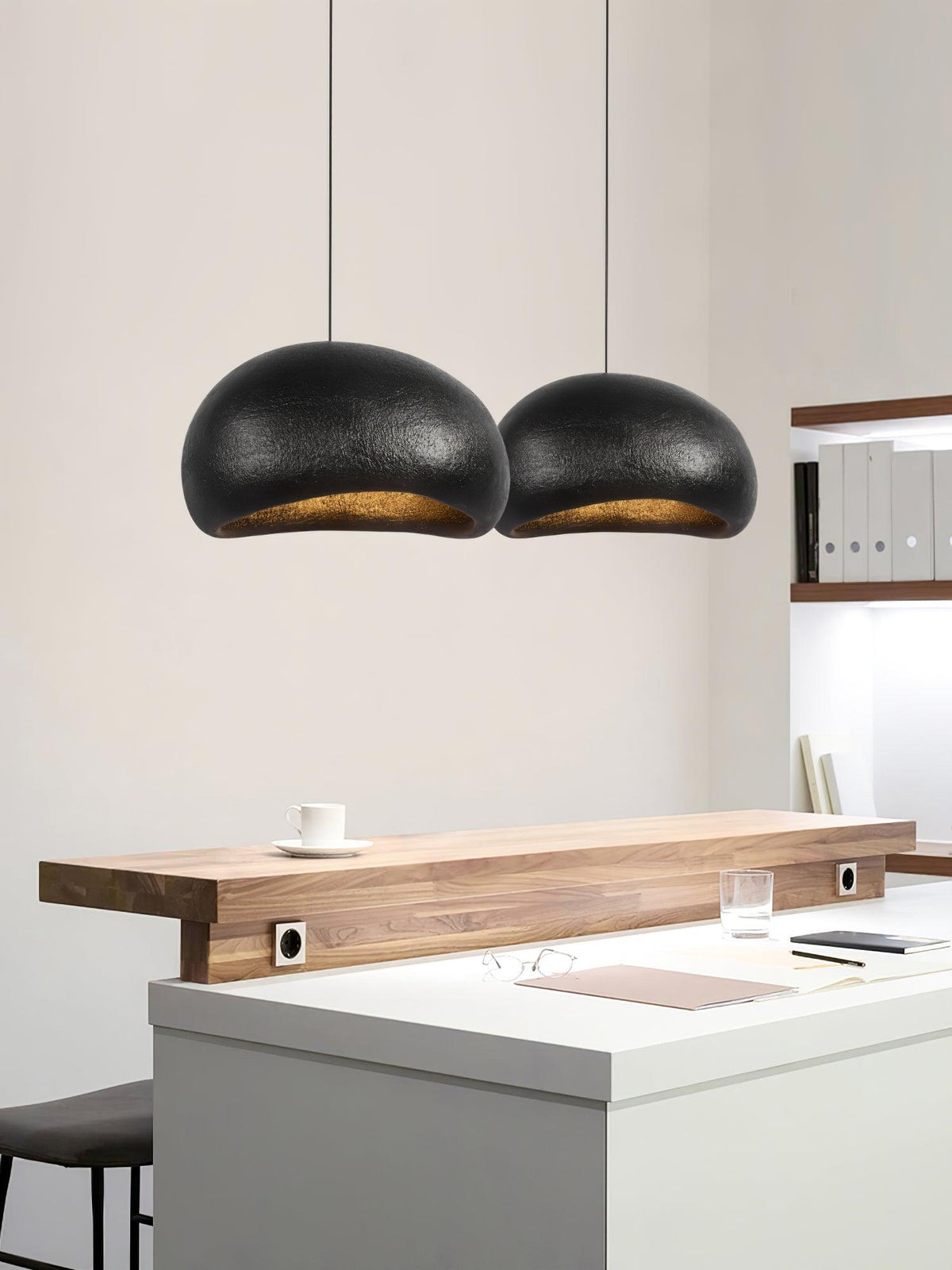 Lámpara colgante Pebble Inspired Organic Form Soft resplandor moderna artística