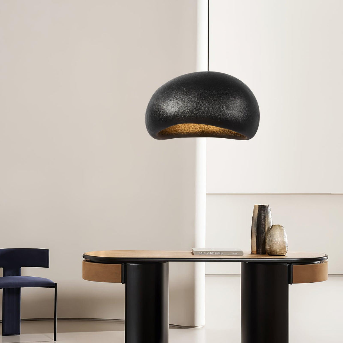 Lámpara colgante Pebble Inspired Organic Form Soft resplandor moderna artística