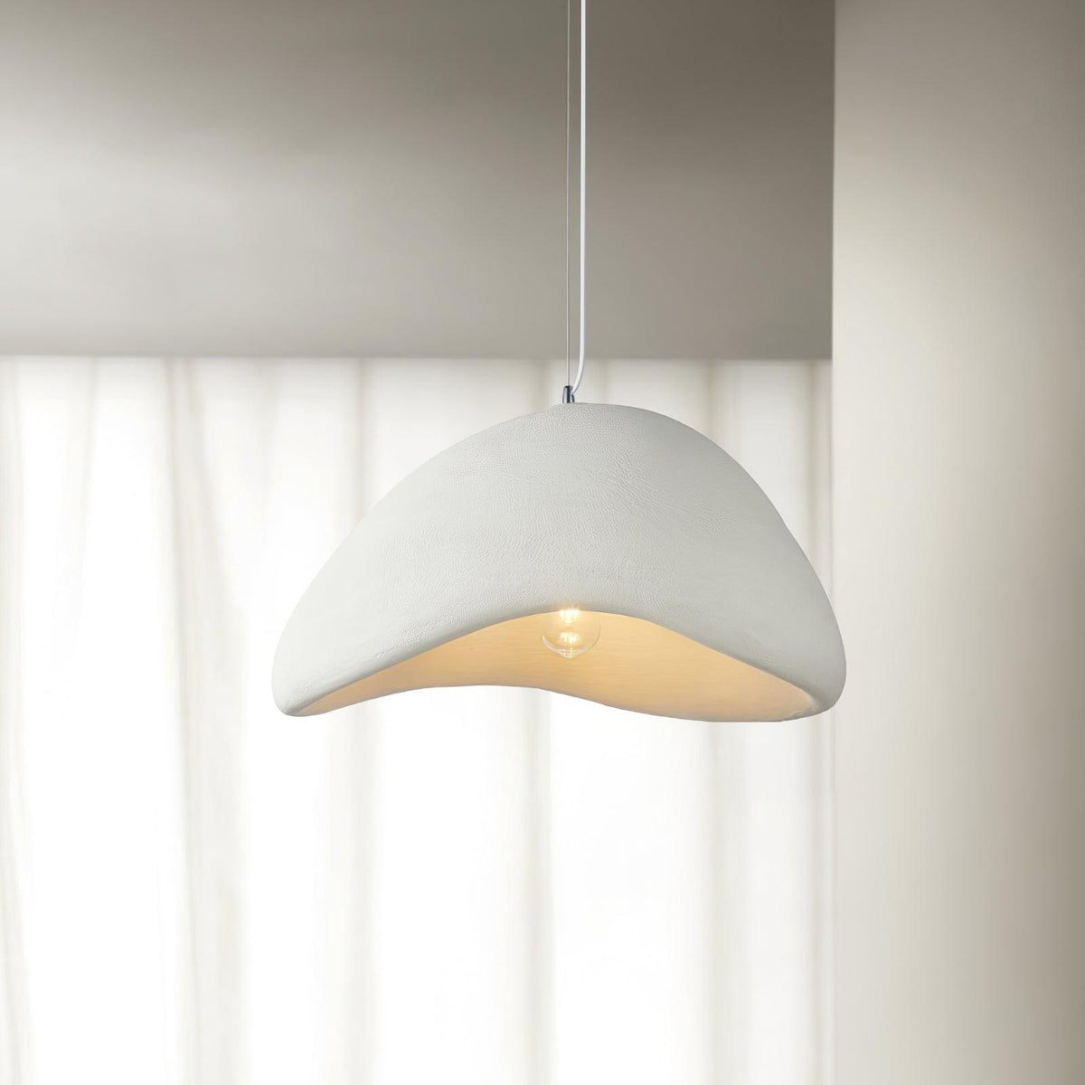 Fentor lámpara colgante blanca minimalista