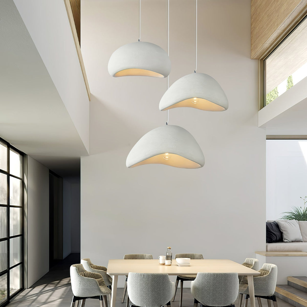 Fentor lámpara colgante blanca minimalista