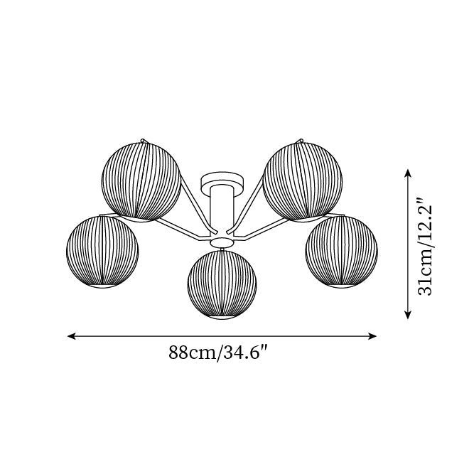 Lámpara de techo LED/incandescente esferico para sala de estar esfera