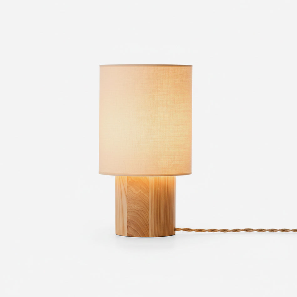 Alderielle lámpara de mesa de madera nogal