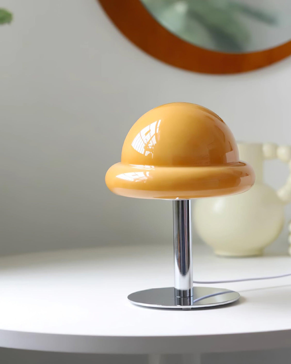 Eirisella lámpara de mesa de vidrio