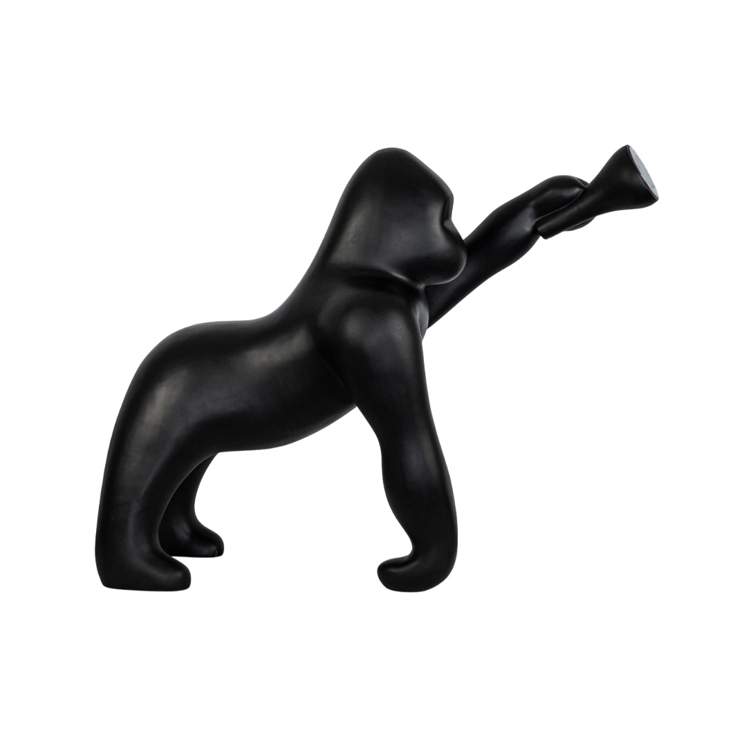 Zasolil lámpara de pie artística de resina Gorilla