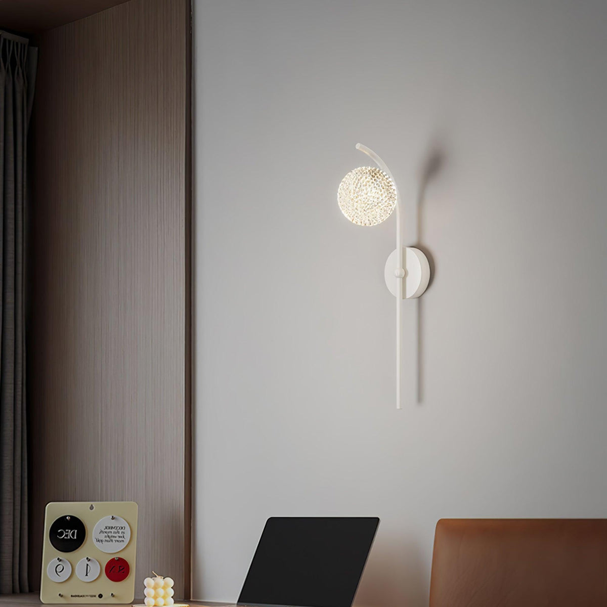 Urineth aplique de pared Premium nórdico de arte con cristal
