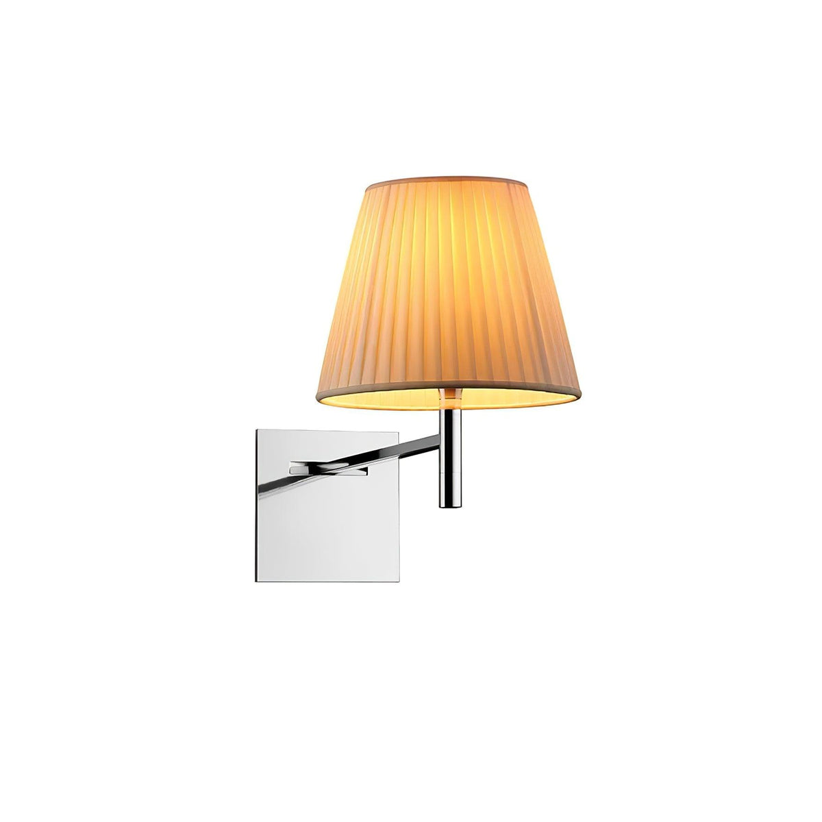 Orsore aplique de pared con tejido y prismas cromados
