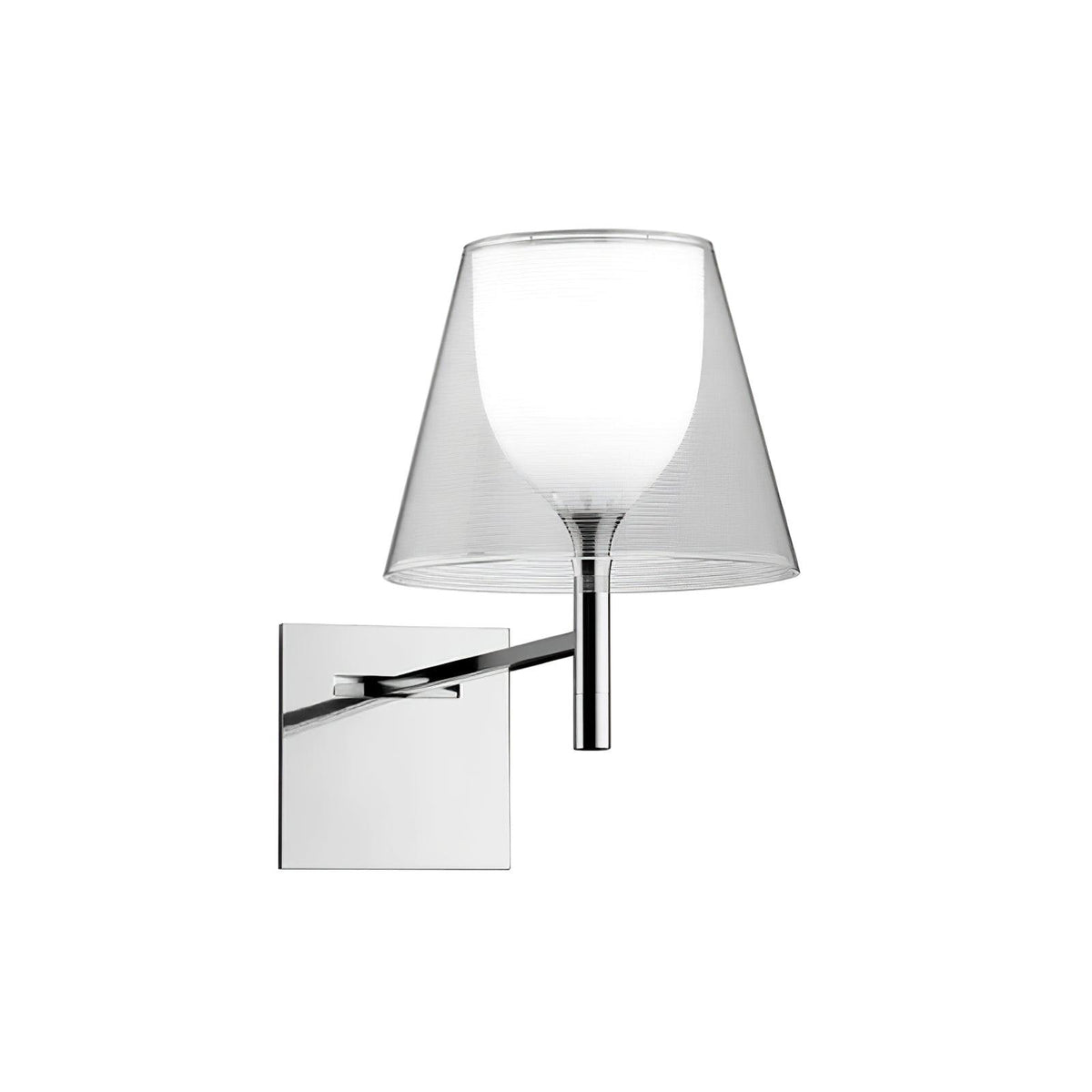 Orsore aplique de pared con tejido y prismas cromados