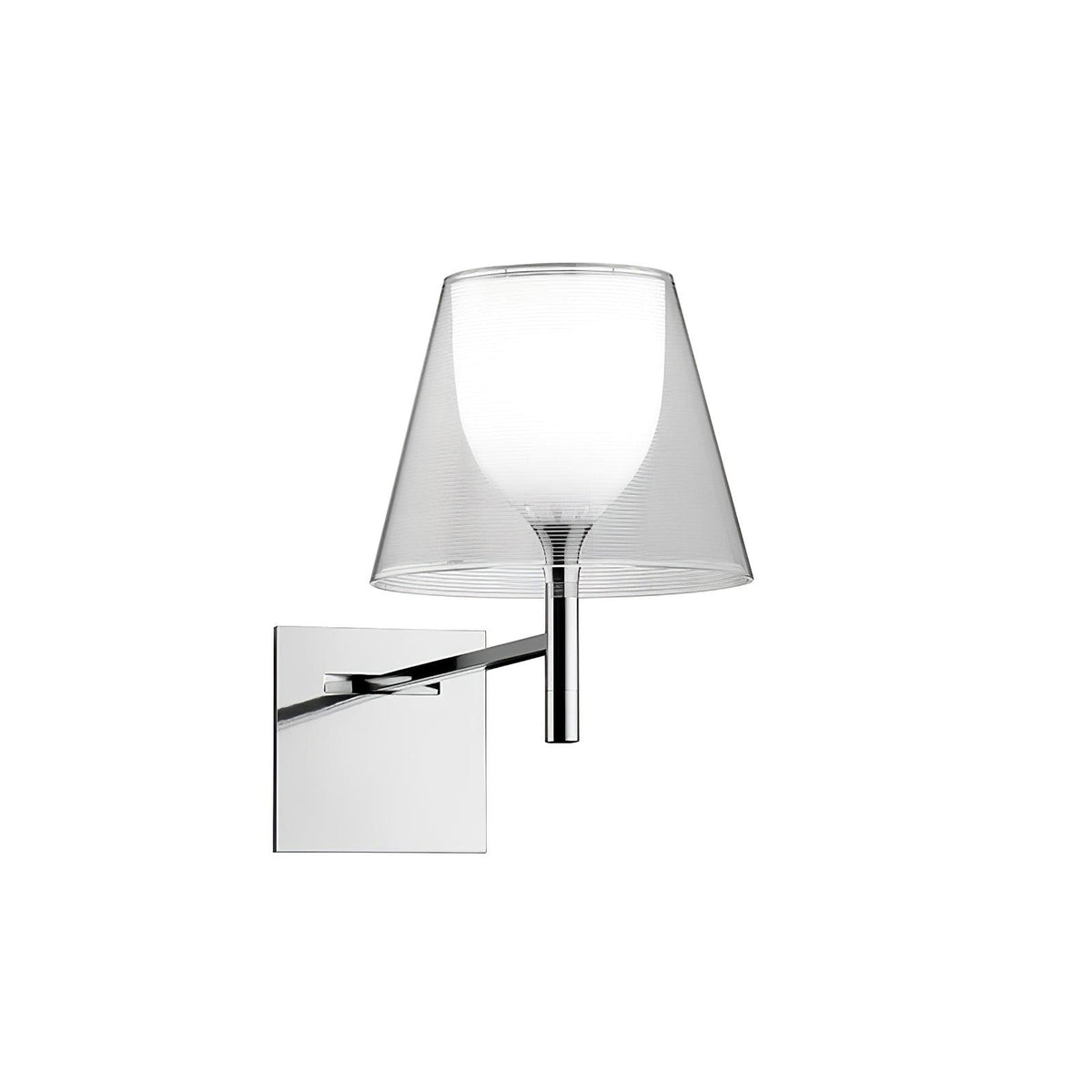 Orsore aplique de pared con tejido y prismas cromados
