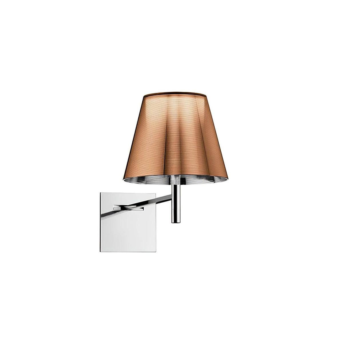 Orsore aplique de pared con tejido y prismas cromados