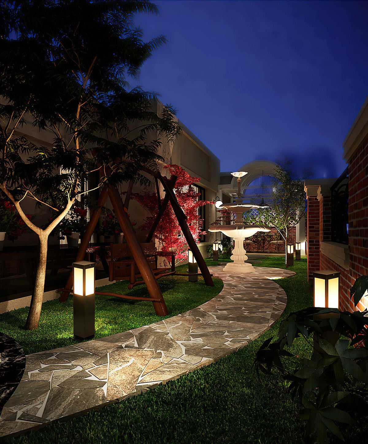 Aspren Bollard luminaria exterior solar