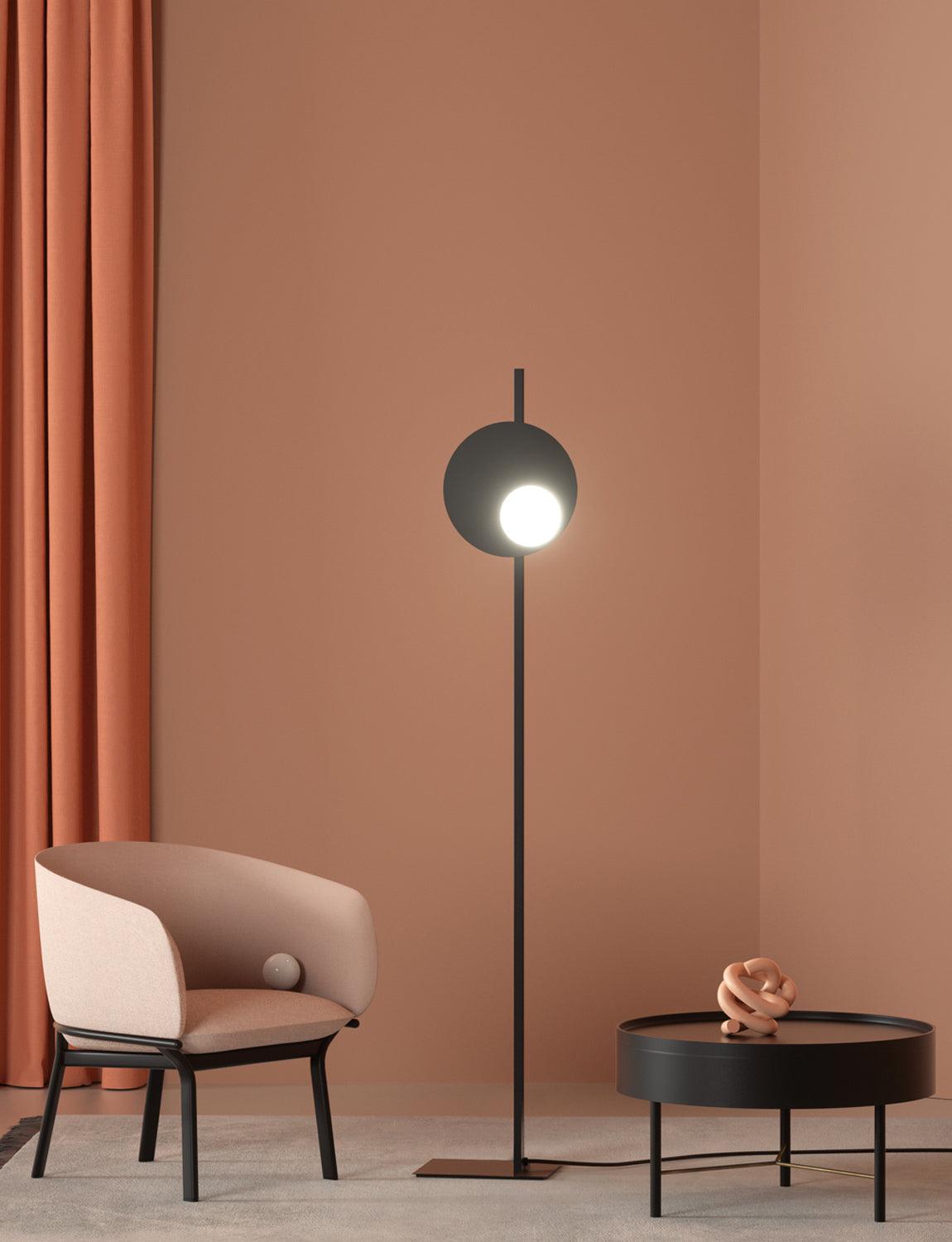 Vibe lámpara de pie minimalista de vidrio