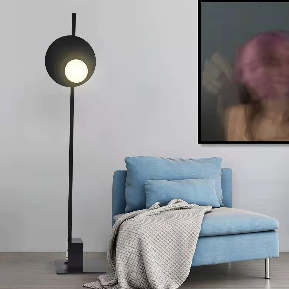 Vibe lámpara de pie minimalista de vidrio