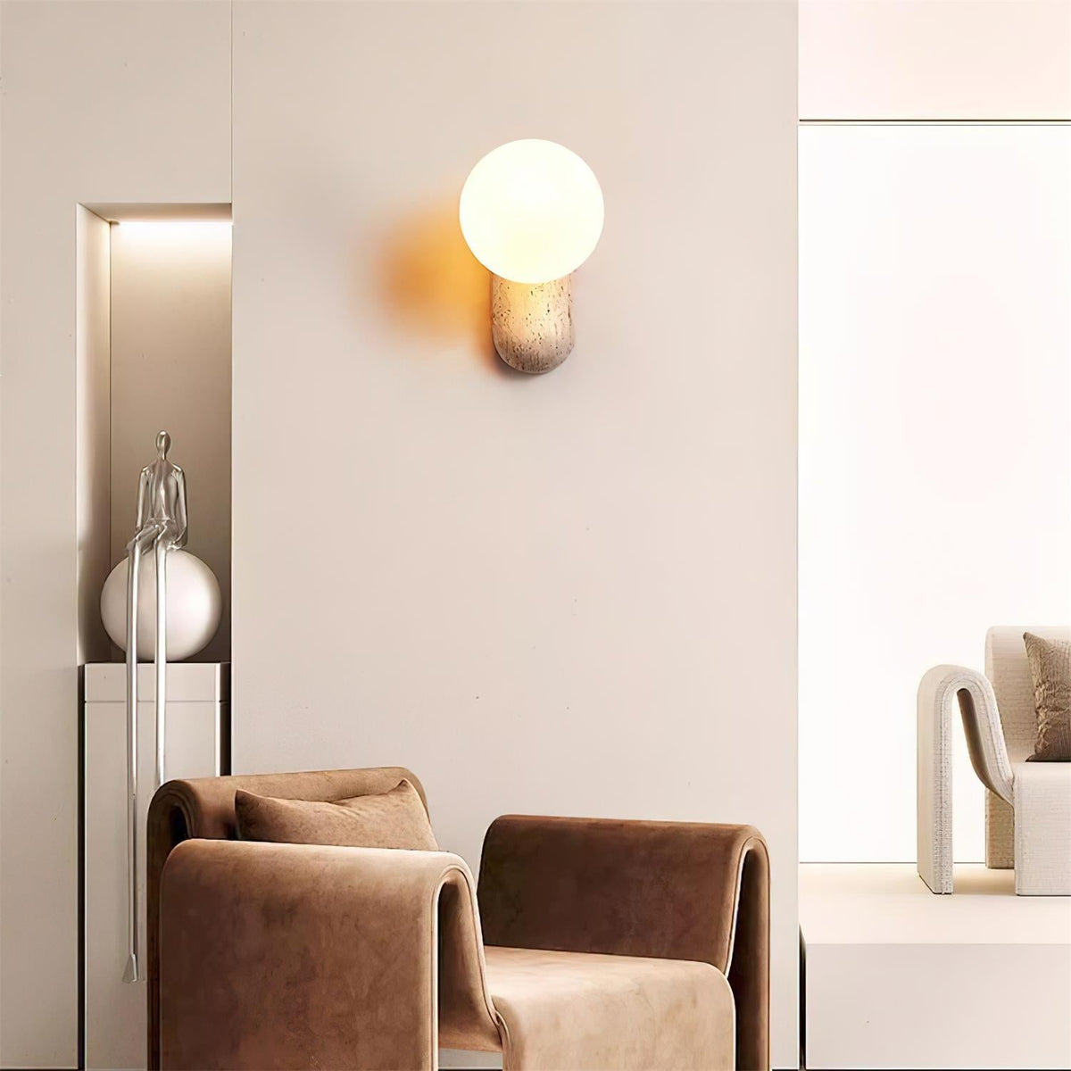 Tavelaria aplique de pared travertino Serenity Orgánico