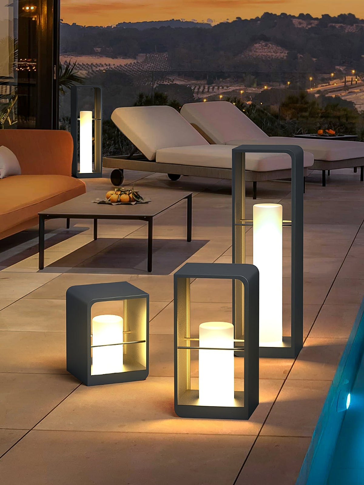 Cian luminaria exterior moderna